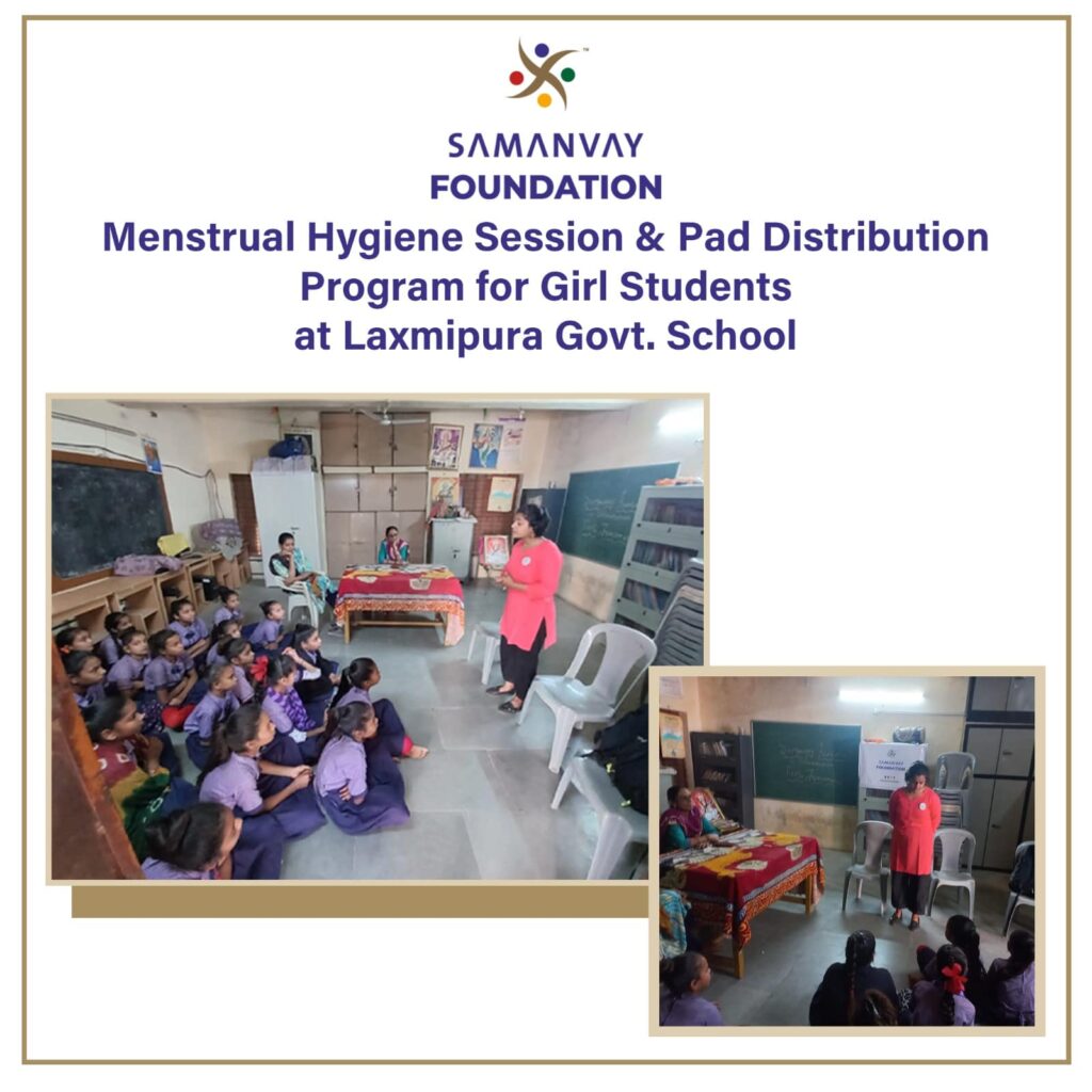 Menustral Hygiene Session & Pad Distribution At Laxmipura Govt School