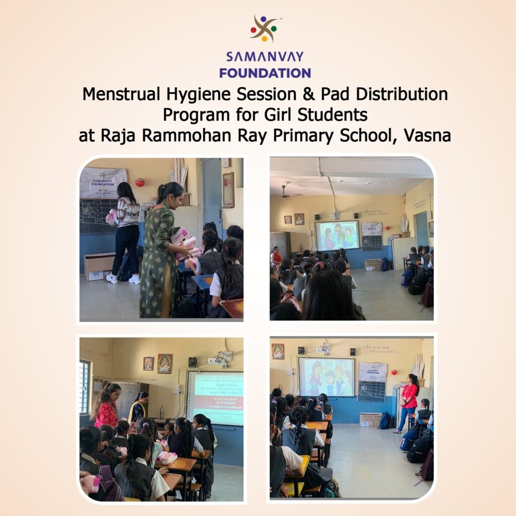 Menustral Hygiene Session & Pad Distribution At Laxmipura Govt School
