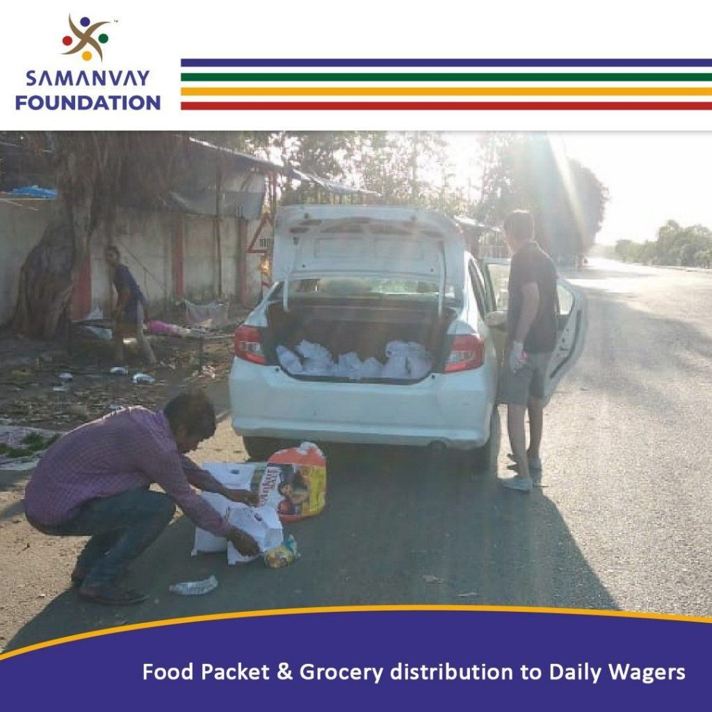 Food Packet Distribution to Daily Wagers