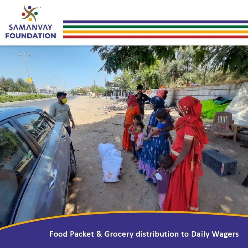 Food Packet Distribution to Daily Wagers