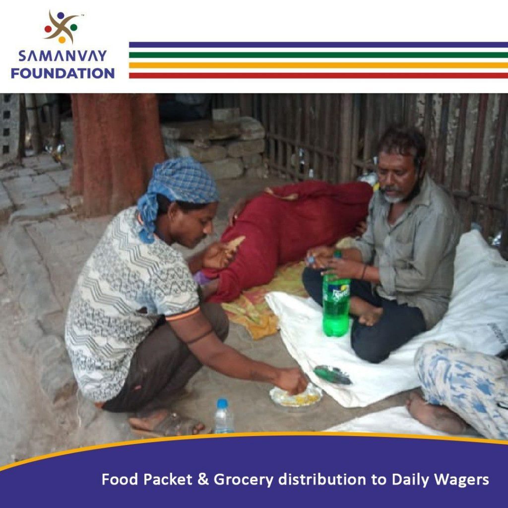 Food Packet Distribution to Daily Wagers