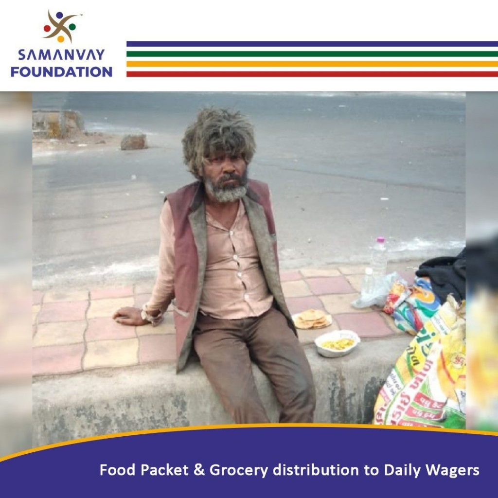 Food Packet Distribution to Daily Wagers