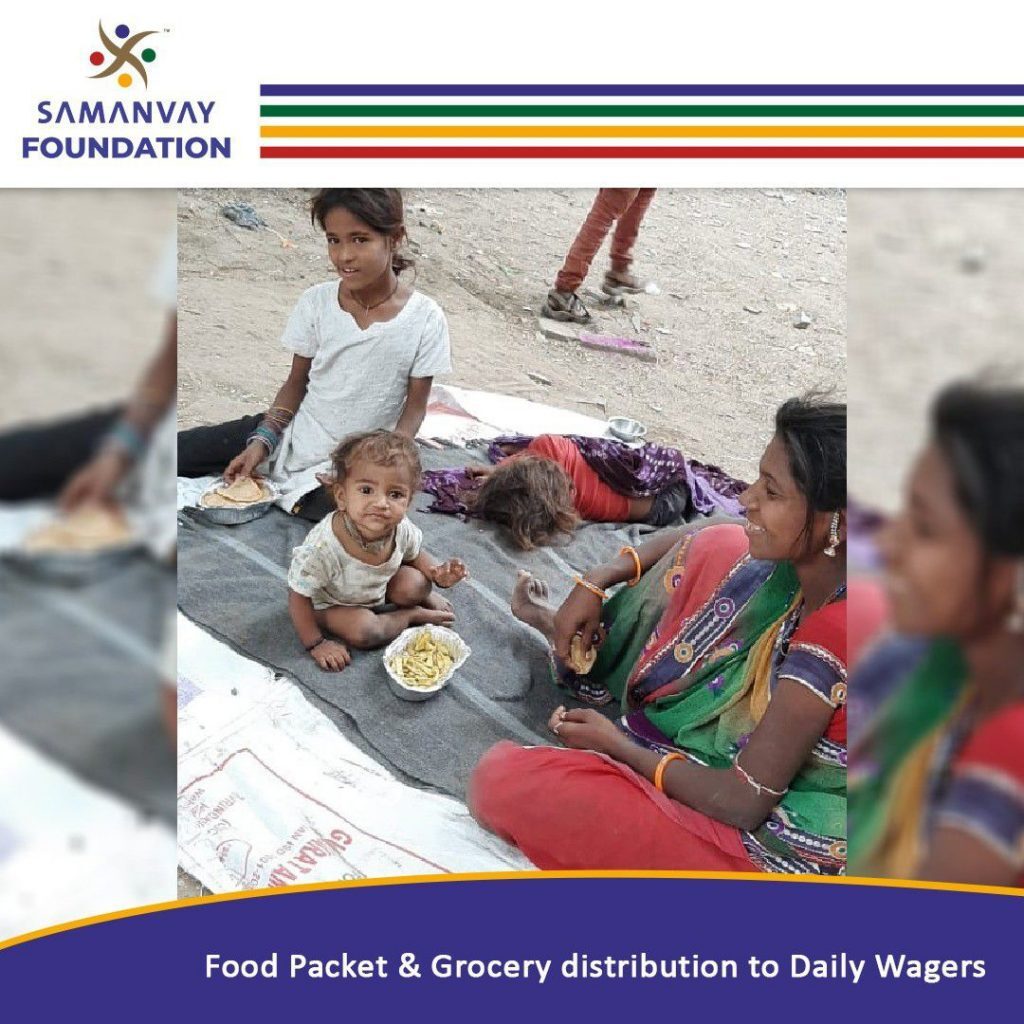 Food Packet Distribution to Daily Wagers