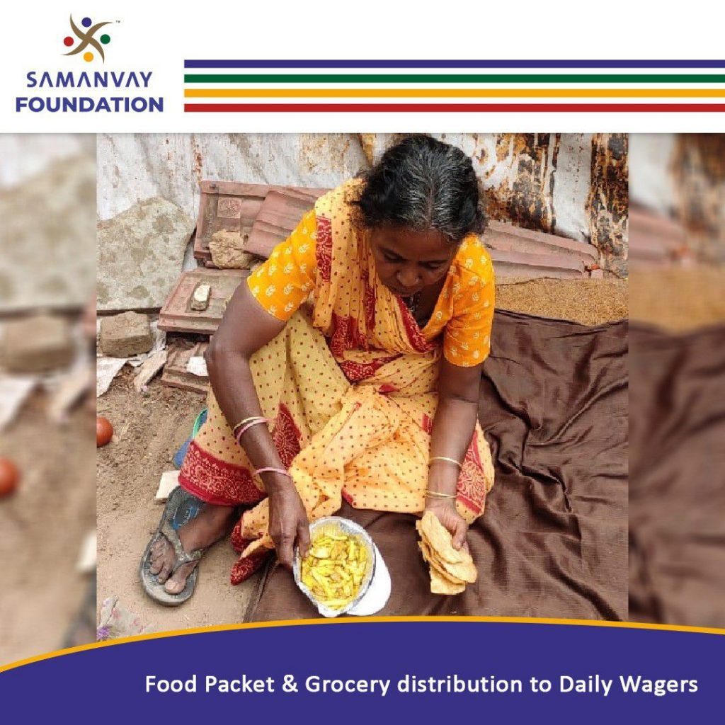 Food Packet Distribution to Daily Wagers